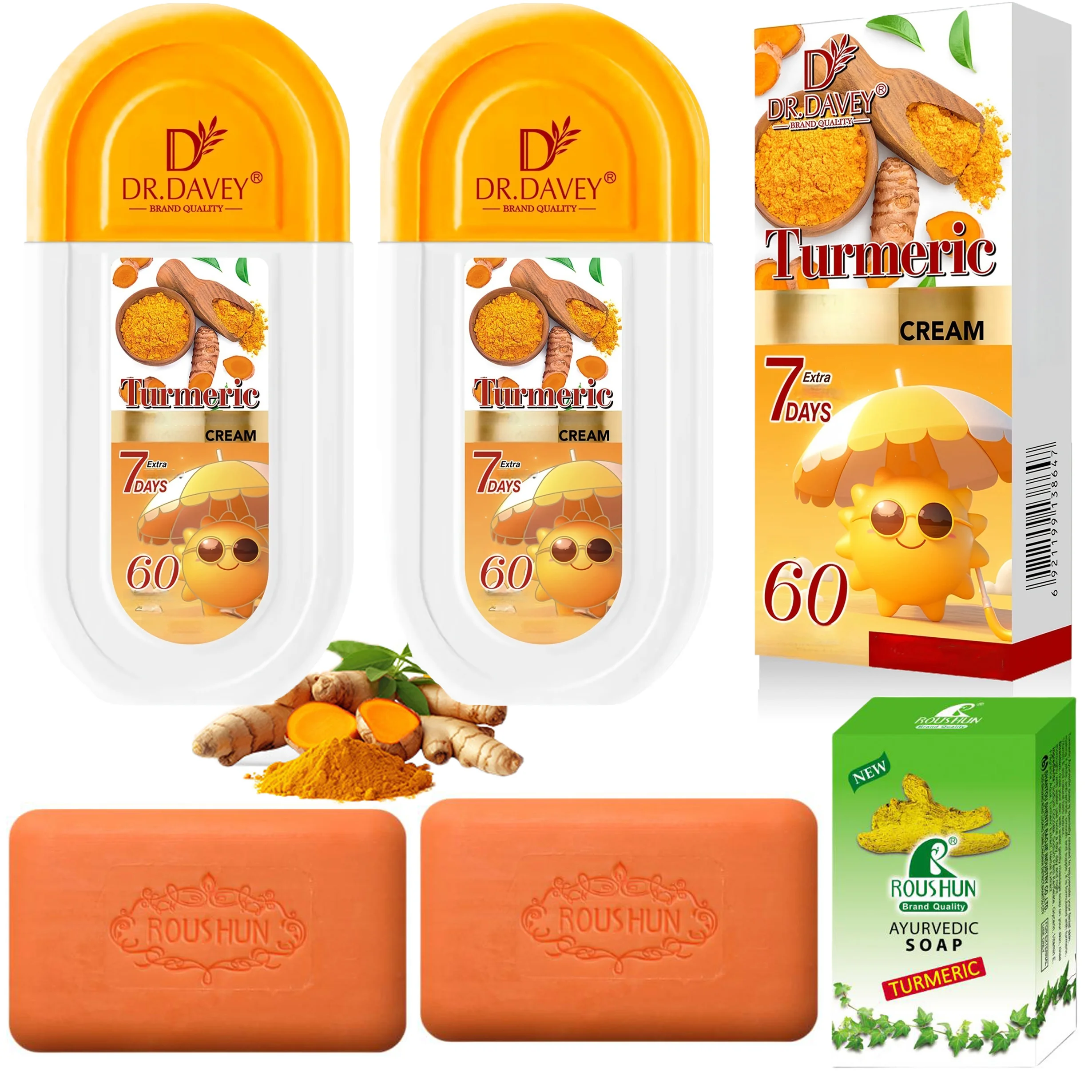 4pcs Turmeric Soap+Turmeric Body Lotion Skin cleansing, bath soap, moisturizing cream, moisturizing fragrance, refreshing and moisturizing without greasiness
4pcs Turmeric Soap+Turmeric Body Lotion Skin cleansing, bath soap, moisturizing cream, moisturizing fragrance, refreshing and moisturizing without greasiness