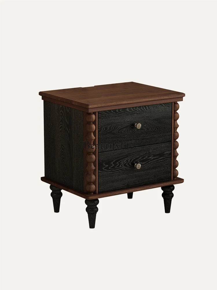 French-style Vintage Solid Wood Bedside Table American Retro Storage Cabinet
French-style Vintage Solid Wood Bedside Table American Retro Storage Cabinet