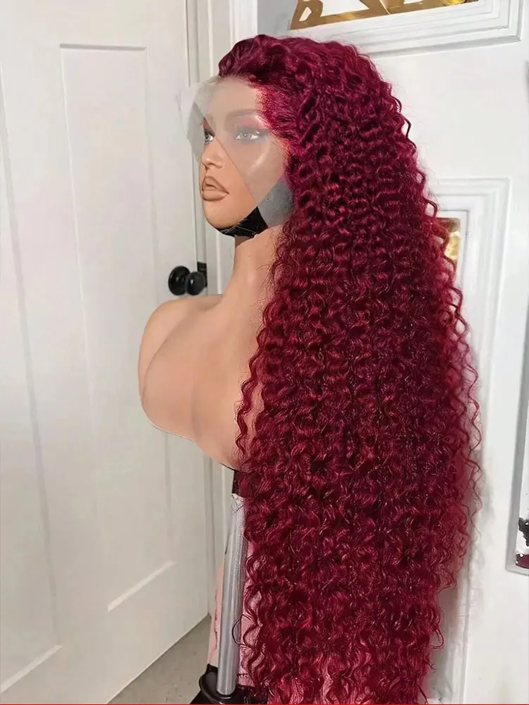 HD Transparent Lace 250 Density 13x4 Transparent Frontal Lace 99j Burgundy Preplucked Colored Deep Wave Frontal Human Hair Wig
HD Transparent Lace 250 Density 13x4 Transparent Frontal Lace 99j Burgundy Preplucked Colored Deep Wave Frontal Human Hair Wig