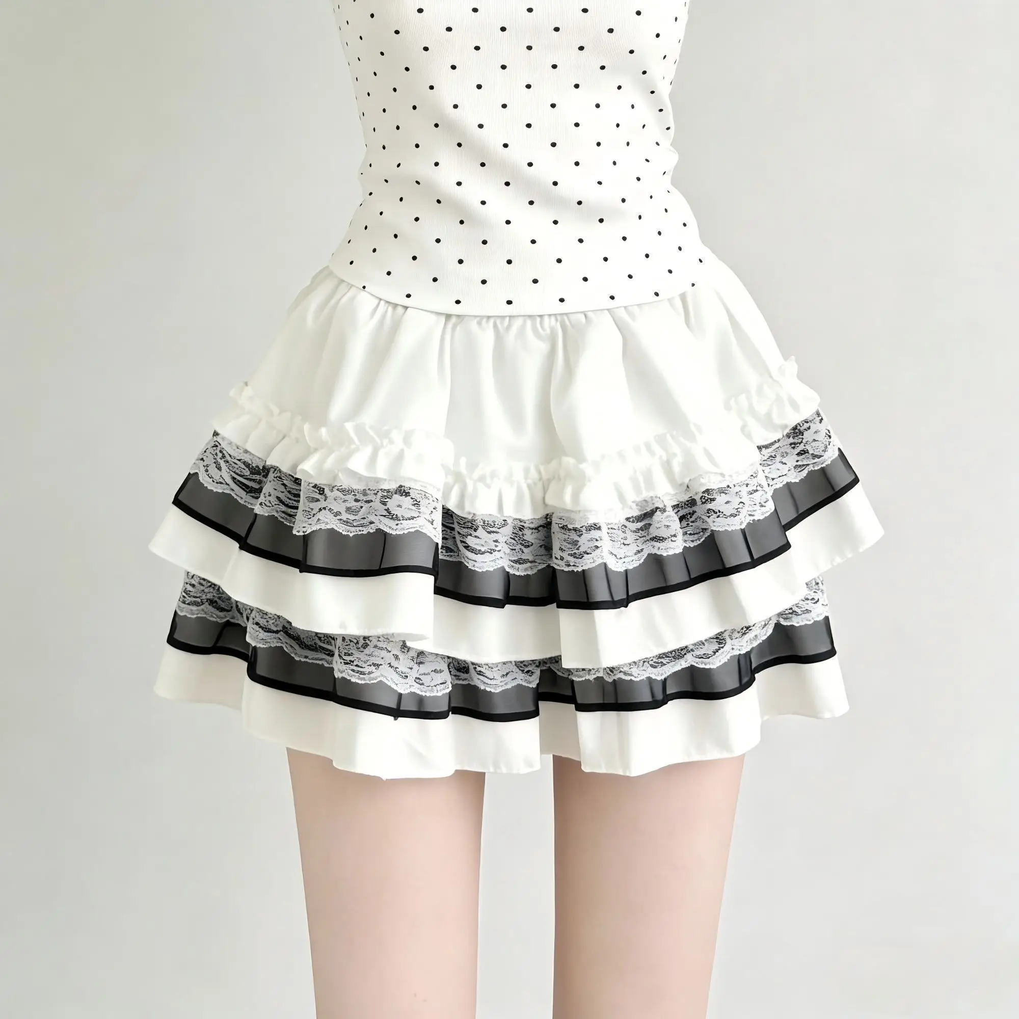 Sweet Subculture Lace Trimmed Half Skirt Summer Cake Skirt Punk Fluffy Anti-Light Baking Skirt Standard Fit High Waist Lace
Sweet Subculture Lace Trimmed Half Skirt Summer Cake Skirt Punk Fluffy Anti-Light Baking Skirt Standard Fit High Waist Lace