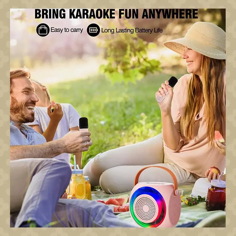 AB45 Mini Karaoke Machine, Portable Bluetooth Speaker Wireless Microphone For Kids And Adults With LED Lights
AB45 Mini Karaoke Machine, Portable Bluetooth Speaker Wireless Microphone For Kids And Adults With LED Lights