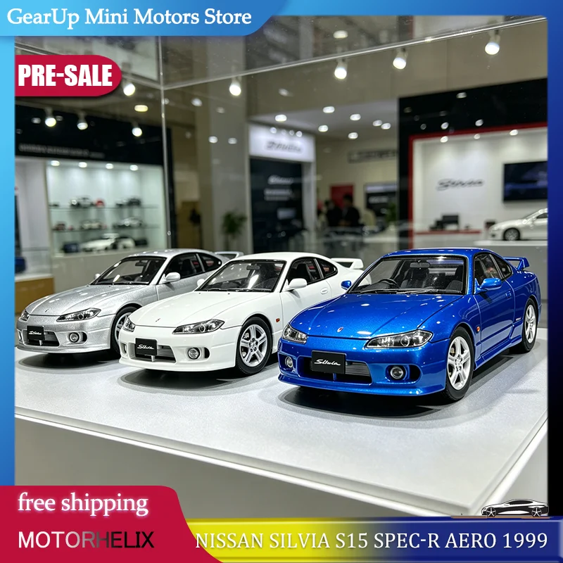 MOTORHELIX MH 1:18 Nissan Silvia S15 Spec-R Aero 1999 Full Opening White Silver Blue Diecast Alloy Collectible Gift
MOTORHELIX MH 1:18 Nissan Silvia S15 Spec-R Aero 1999 Full Opening White Silver Blue Diecast Alloy Collectible Gift