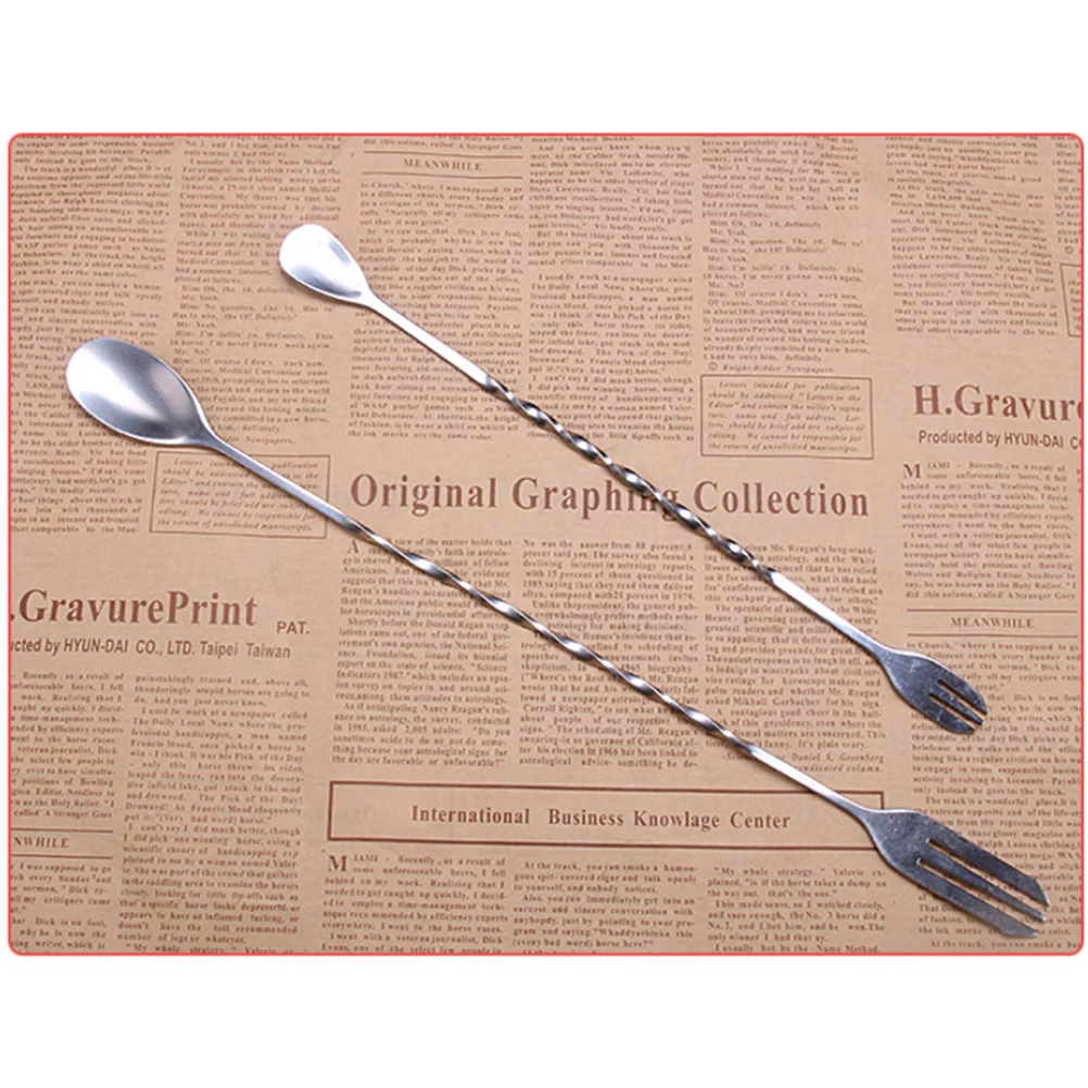 4pcs Cocktail Spoons Stirrer Stainless Steel Bar Home Kitchen Cafe Restaurant Stirrers Ice Fork Mixing Swizzle 
4pcs Cocktail Spoons Stirrer Stainless Steel Bar Home Kitchen Cafe Restaurant Stirrers Ice Fork Mixing Swizzle