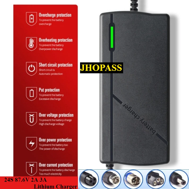 HD 24S LED 87.6V 2A 3A Smart Li-Po LiFePO4 Lithium Battery Charger for AC110V-220V Motorcycle E-bike Scooter AU UK EU US Plug
HD 24S LED 87.6V 2A 3A Smart Li-Po LiFePO4 Lithium Battery Charger for AC110V-220V Motorcycle E-bike Scooter AU UK EU US Plug