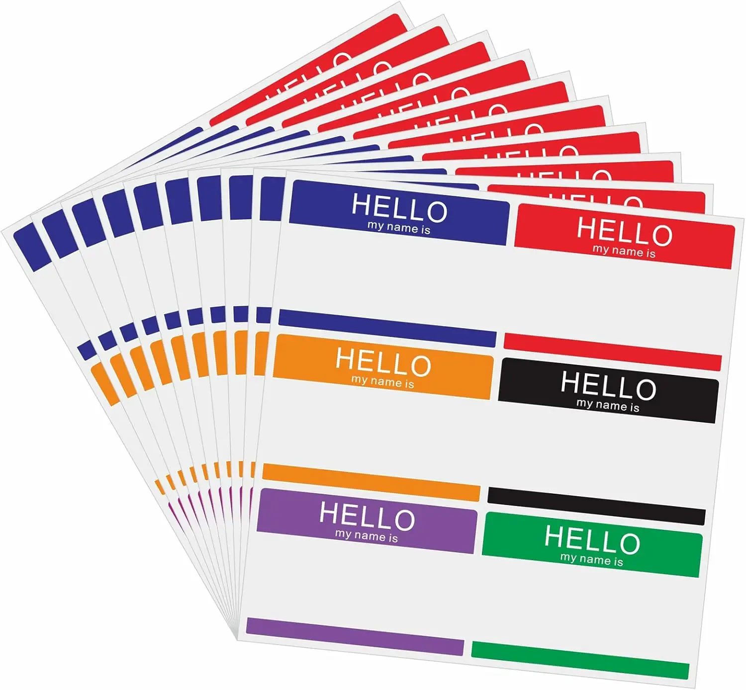 Hello My Name Is Sticker 60-Pack, Peel & Stick Name Tags, 6 Colors
Hello My Name Is Sticker 60-Pack, Peel & Stick Name Tags, 6 Colors