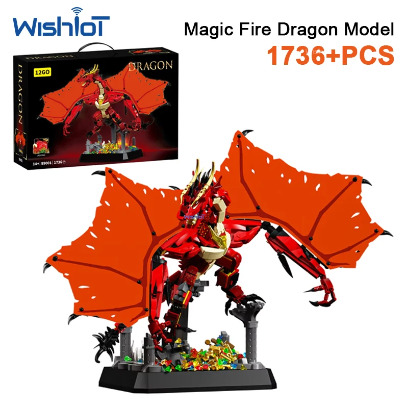 99001 1736pcs Epic Dual Dragon Model Animal Bricks Set Building Blocks Toys for Kids Boys Girls Birthday Holiday Gifts
99001 1736pcs Epic Dual Dragon Model Animal Bricks Set Building Blocks Toys for Kids Boys Girls Birthday Holiday Gifts