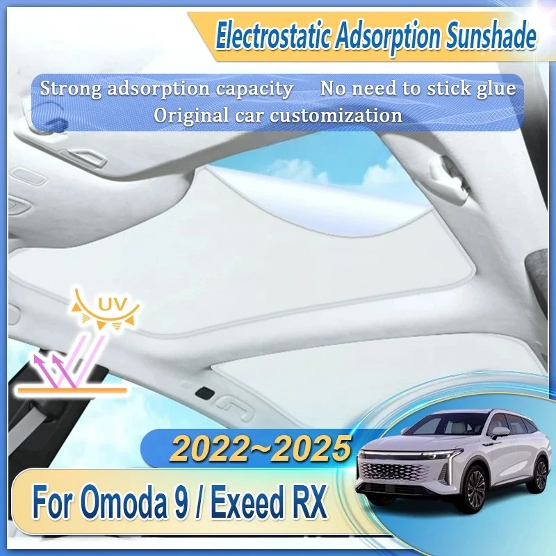 For Omoda 9 C9 Accessories Exeed RX 2022~2025 Electrostatic Adsorption Insulation Sunroof Sunshade Sun Shade Visors Heat Shield
For Omoda 9 C9 Accessories Exeed RX 2022~2025 Electrostatic Adsorption Insulation Sunroof Sunshade Sun Shade Visors Heat Shield