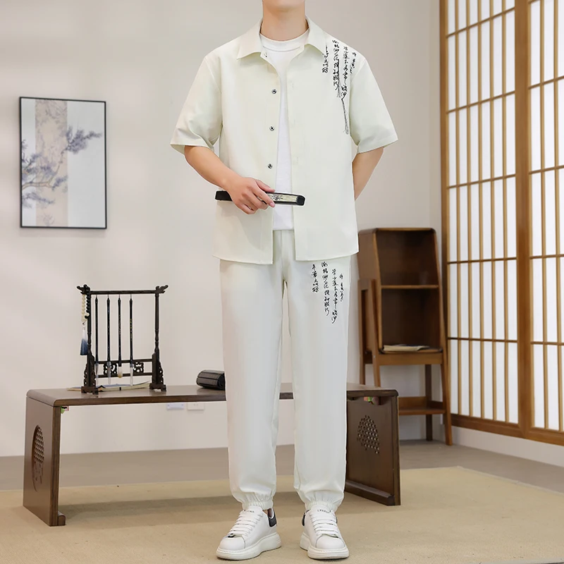 2026 summer Men's Casual Sets Shirts + Pants single-breasted Sportswear Male Fashion two-piece set shirts and trousers M-4XL
2026 summer Men's Casual Sets Shirts + Pants single-breasted Sportswear Male Fashion two-piece set shirts and trousers M-4XL