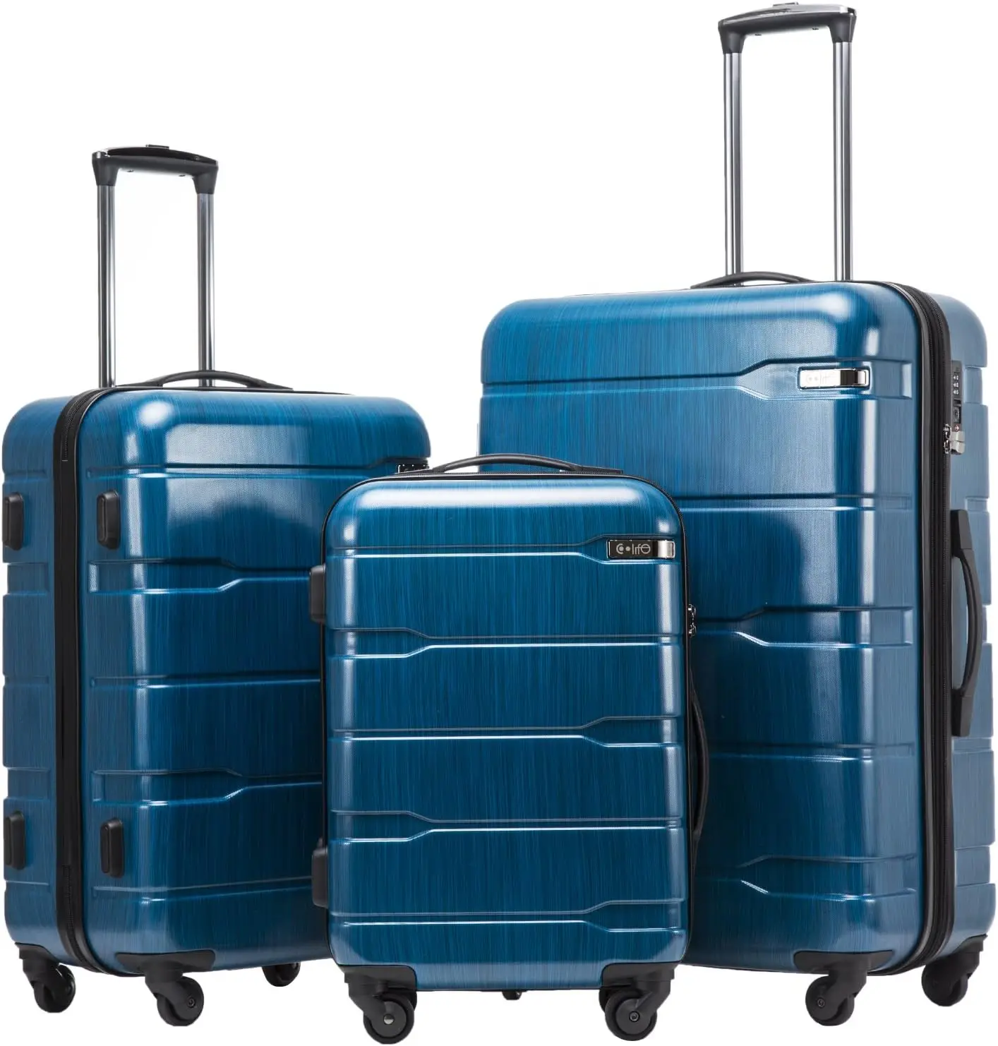 Coolife Luggage Expandable 3 Piece Sets PC+ABS Spinner Suitcase 20 inch 24 inch 28 inch (Caribbean Blue., 3 piece set)
Coolife Luggage Expandable 3 Piece Sets PC+ABS Spinner Suitcase 20 inch 24 inch 28 inch (Caribbean Blue., 3 piece set)