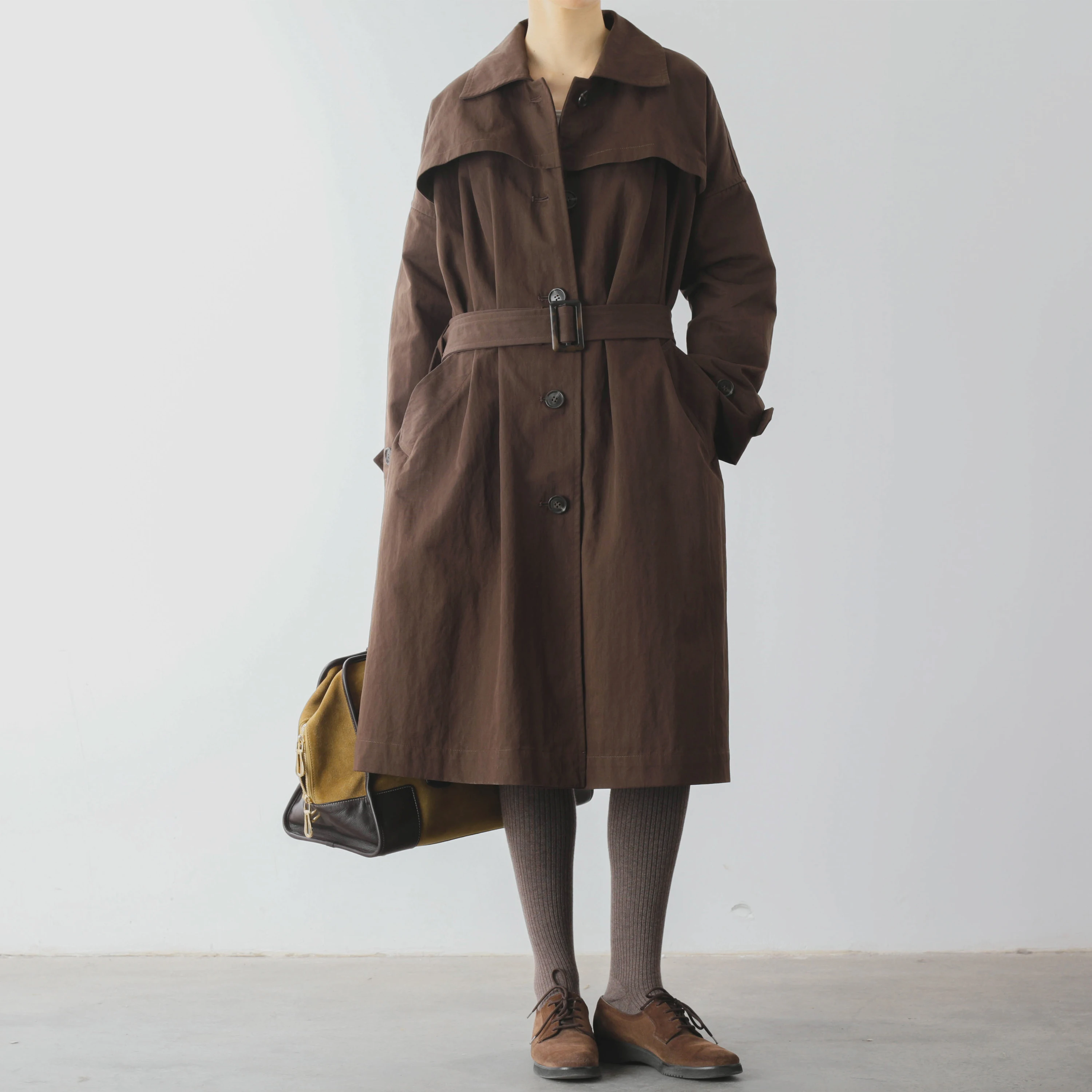 Coudre Vintage Girl High Street Faion Loose ape Mocha Color Coat Outerwear Long Sve Long Length Other Material 00%
Coudre Vintage Girl High Street Faion Loose ape Mocha Color Coat Outerwear Long Sve Long Length Other Material 00%