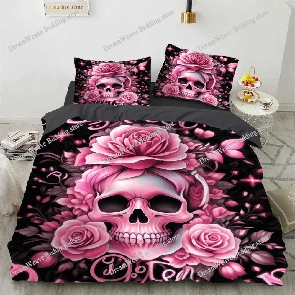 Pink Rose Skull Bedding Set Twin Single Queen King Size Halloween Duvet Cover Teen Adult Kids Children Bed Qulit Cover963963
Pink Rose Skull Bedding Set Twin Single Queen King Size Halloween Duvet Cover Teen Adult Kids Children Bed Qulit Cover963963