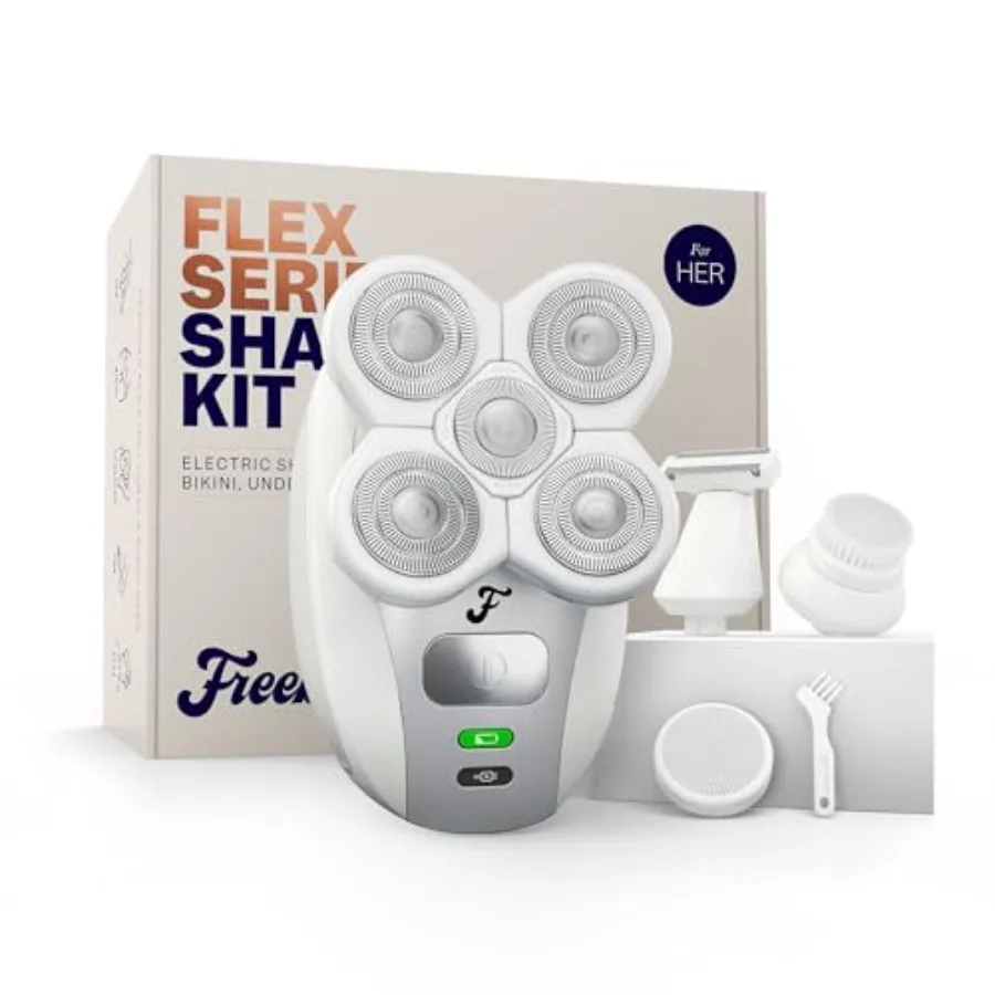 FlexSeries Electric Razor for Women - Silk Smooth Legs Body Hair and Pubic Shaver - for Private Area Sensitive Skin Bikini Trim
FlexSeries Electric Razor for Women - Silk Smooth Legs Body Hair and Pubic Shaver - for Private Area Sensitive Skin Bikini Trim