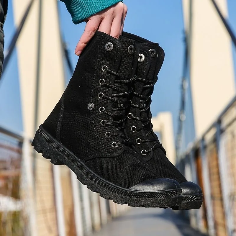 Men's Casual Boots Fashion High-top Canvas Shoes Classics Breathable Sneakers for Men Outdoor Non Slip Hiking Boots Botas Hombre
Men's Casual Boots Fashion High-top Canvas Shoes Classics Breathable Sneakers for Men Outdoor Non Slip Hiking Boots Botas Hombre