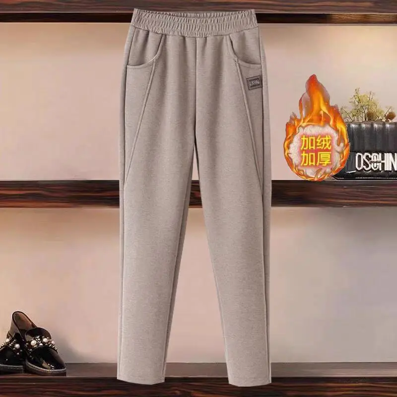 Autumn and winter new women's 2024 patchwork elastic waist pocket fashionable solid color plush high-end woolen casual pants
Autumn and winter new women's 2024 patchwork elastic waist pocket fashionable solid color plush high-end woolen casual pants