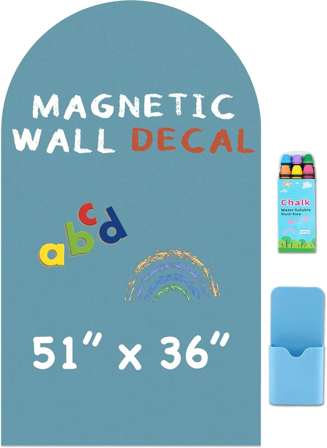 51x36 inch Arch Magnetic Chalkboard Wall Decal, Matte Finish, Celadon
51x36 inch Arch Magnetic Chalkboard Wall Decal, Matte Finish, Celadon