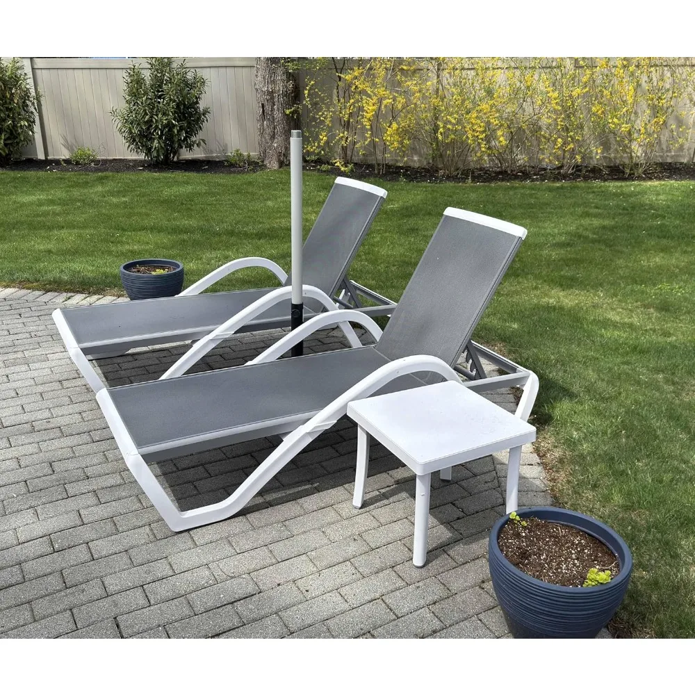 Patio Chaise Lounge Chair Set of 3 Outside Aluminum Plastic Tanning Chairs,for Pool Sunbathing Beach Deck Outdoor Lounger
Patio Chaise Lounge Chair Set of 3 Outside Aluminum Plastic Tanning Chairs,for Pool Sunbathing Beach Deck Outdoor Lounger