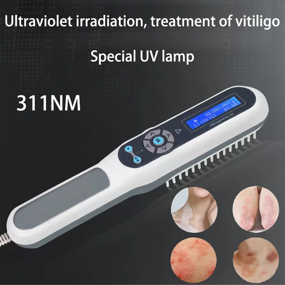 311nm UVB Psoriasis Lamp Phototherapy Vitiligo UVB Ultraviolet Phototherapy Instrument Vitiligo Treatment Ultraviolet Lamp Laser
311nm UVB Psoriasis Lamp Phototherapy Vitiligo UVB Ultraviolet Phototherapy Instrument Vitiligo Treatment Ultraviolet Lamp Laser