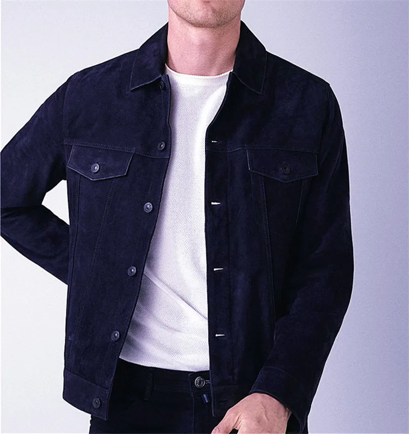 Мужская кожаная куртка Slim Fit из натуральной кожи, японская версия, третье поколение, улучшенный джинсовый стиль, винтажная замша, верхний слой из воловьей кожи
Мужская кожаная куртка Slim Fit из натуральной кожи, японская версия, третье поколение, улучшенный джинсовый стиль, винтажная замша, верхний слой из воловьей кожи