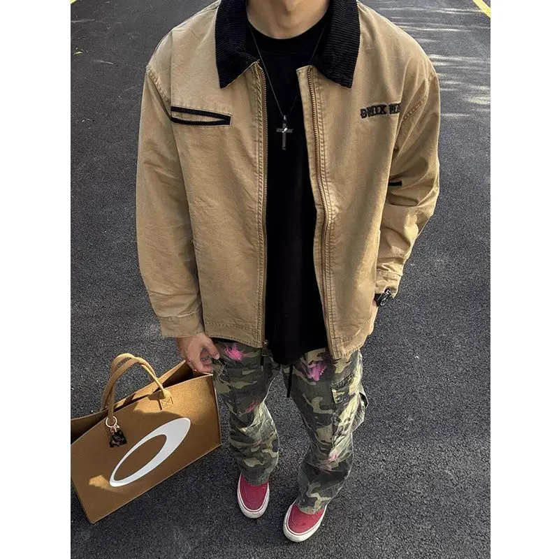 American Vintage Embroidered Jacket Men's Autumn Tooling Jacket
American Vintage Embroidered Jacket Men's Autumn Tooling Jacket