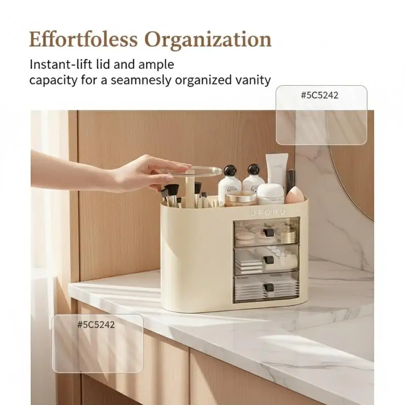 Auto Push Lifting Cosmetic Storage Box Makeup Organizer Drawer Set Dressing Table Dustproof Lipsticks Powder Makeup Brush Holder
Auto Push Lifting Cosmetic Storage Box Makeup Organizer Drawer Set Dressing Table Dustproof Lipsticks Powder Makeup Brush Holder