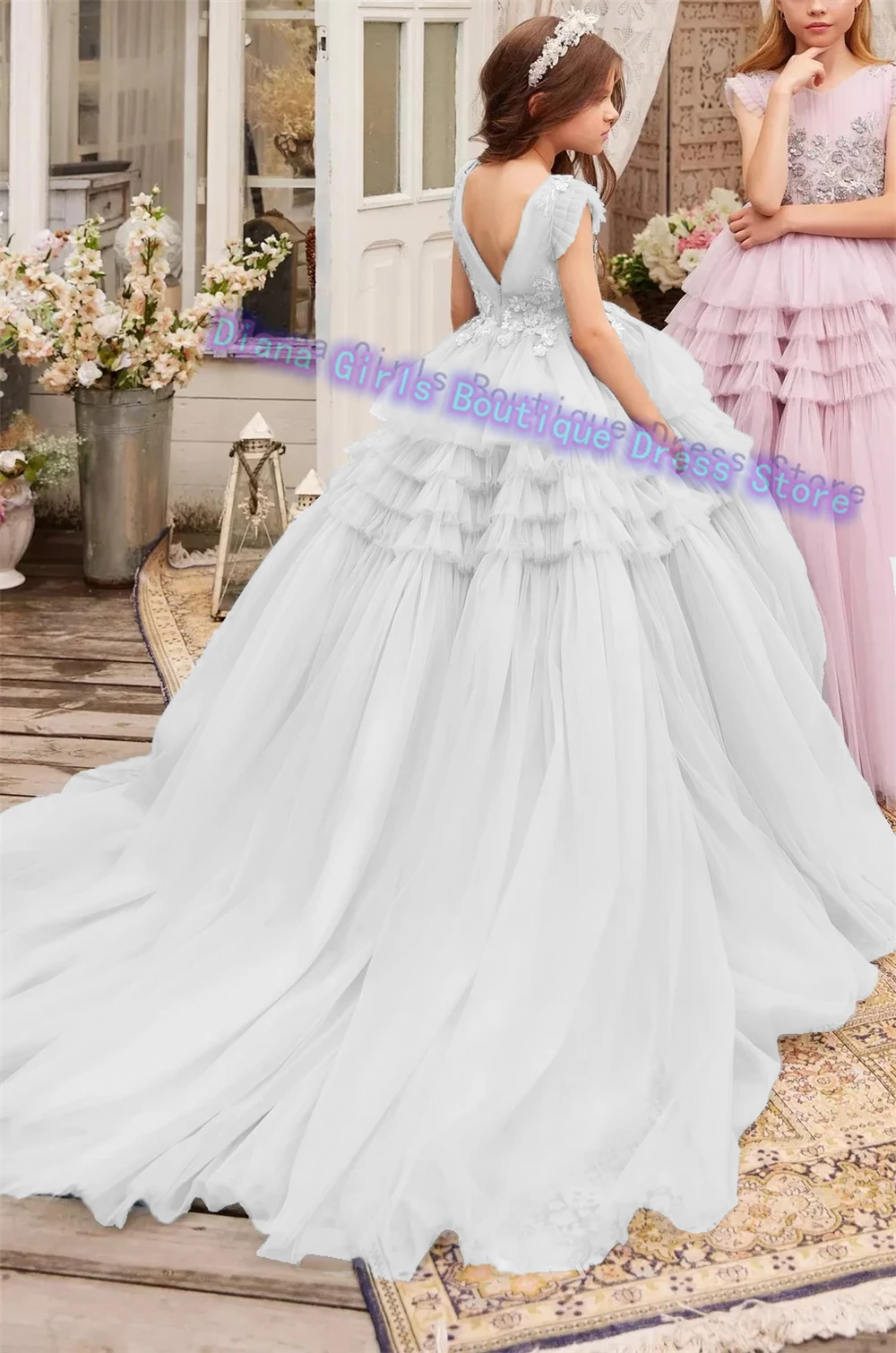 Elegant Blue Or Pink Flower Girl Dress Tulle Fluffy Sequins Applique For Wedding Ball Dresses Kids Birthday Party Evening Gowns
Elegant Blue Or Pink Flower Girl Dress Tulle Fluffy Sequins Applique For Wedding Ball Dresses Kids Birthday Party Evening Gowns