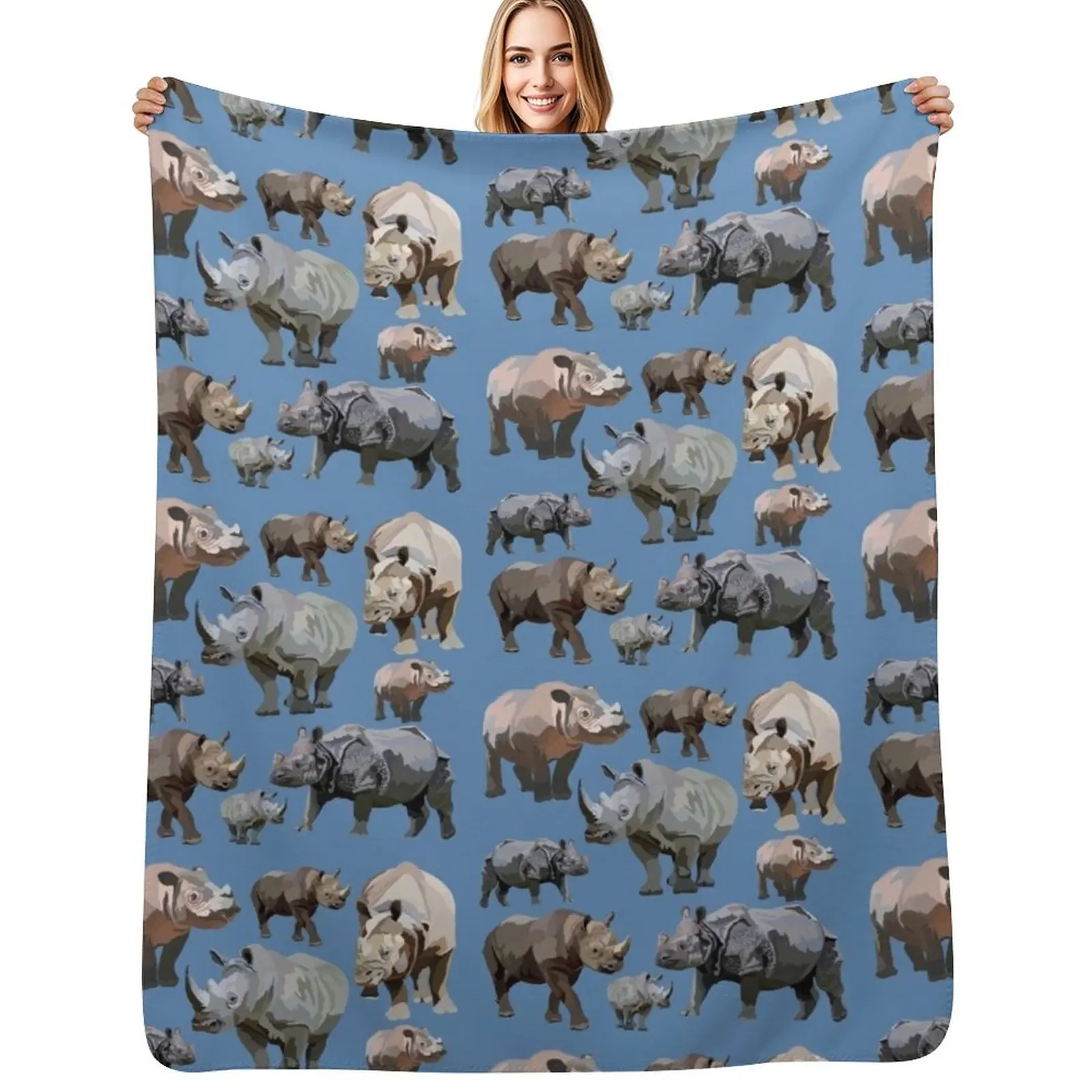 Rhino Species Throw Blanket Warm Comfortable Blanket Gift for Parents Friends
Rhino Species Throw Blanket Warm Comfortable Blanket Gift for Parents Friends