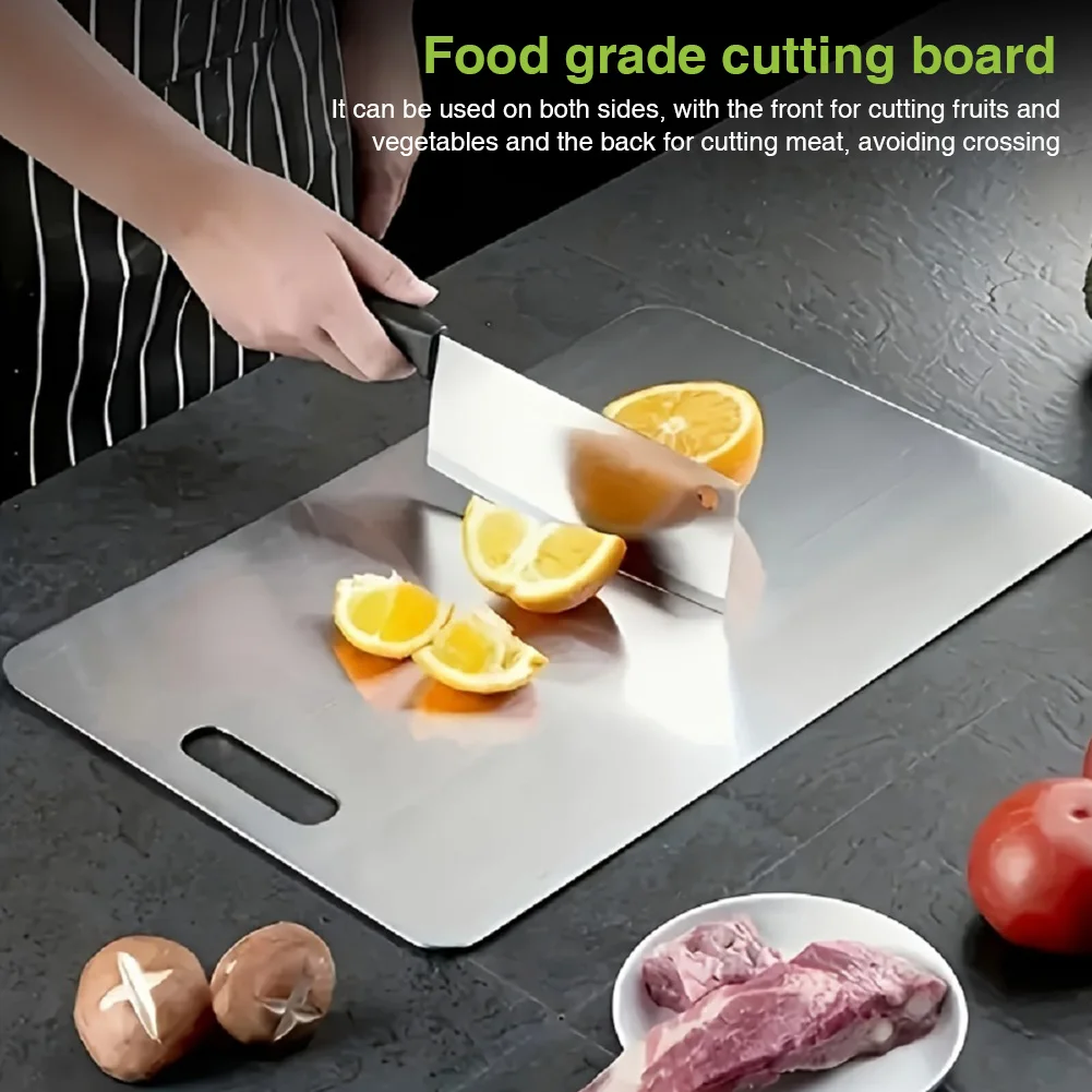 1 Pack Cutting Boards for Kitchen with Handle Titanium Cutting Board Double Sided Cutting Boards for Meats Fruits Vegetables
1 Pack Cutting Boards for Kitchen with Handle Titanium Cutting Board Double Sided Cutting Boards for Meats Fruits Vegetables