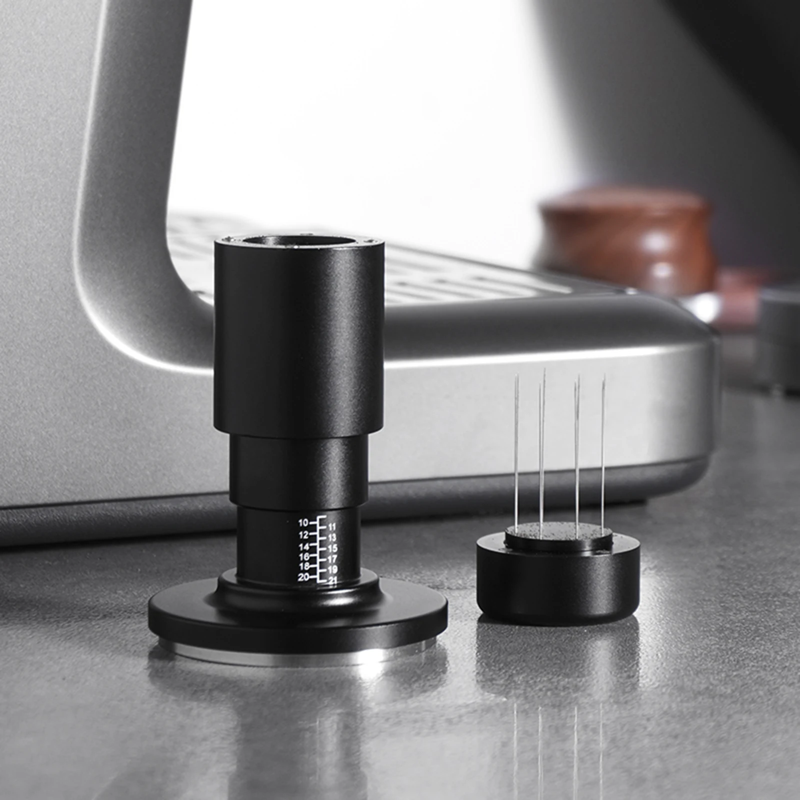 Coffee Distributor and Tamper Barista Tool Espresso Accessories 2 in 1 for Espresso Office Accessories
Coffee Distributor and Tamper Barista Tool Espresso Accessories 2 in 1 for Espresso Office Accessories