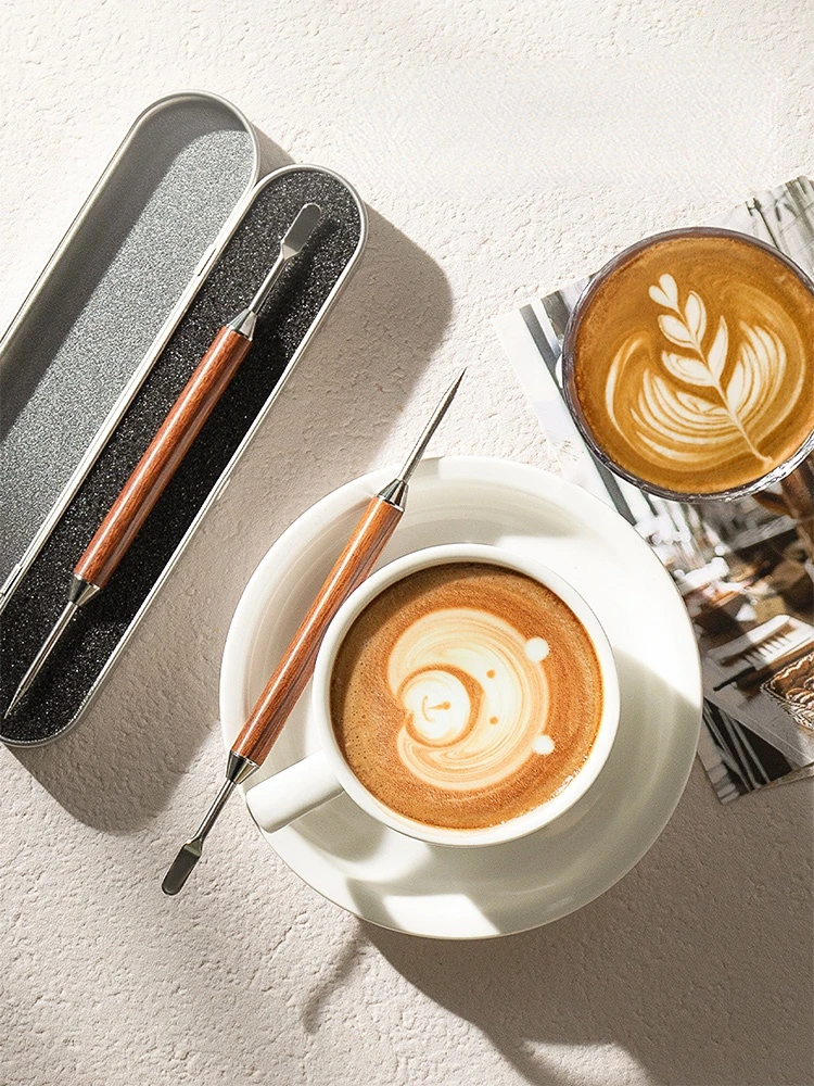 Coffee Art Needles Professional Multiple Style Pear Wood Carving Needle Stainless Steel Artifact Coffeeware Kitchen Craft
Coffee Art Needles Professional Multiple Style Pear Wood Carving Needle Stainless Steel Artifact Coffeeware Kitchen Craft