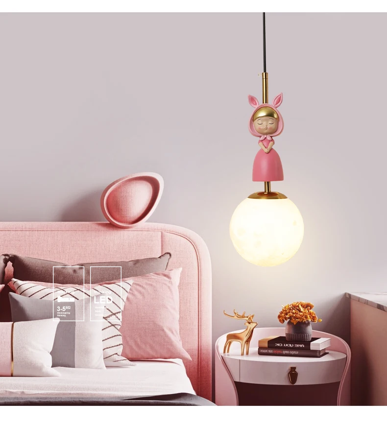 Modern and simple children's room, girl's bedroom, cartoon dimming intelligent bedside small chandelier
Modern and simple children's room, girl's bedroom, cartoon dimming intelligent bedside small chandelier