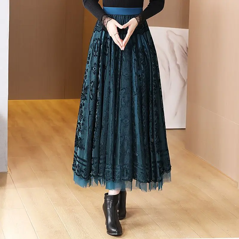 Autumn-Winter Women New Fashion Vintage A-line Pleated Skirt Women Slim Printed A-line Skirt Elastic High Waisted Skirts M135
Autumn-Winter Women New Fashion Vintage A-line Pleated Skirt Women Slim Printed A-line Skirt Elastic High Waisted Skirts M135