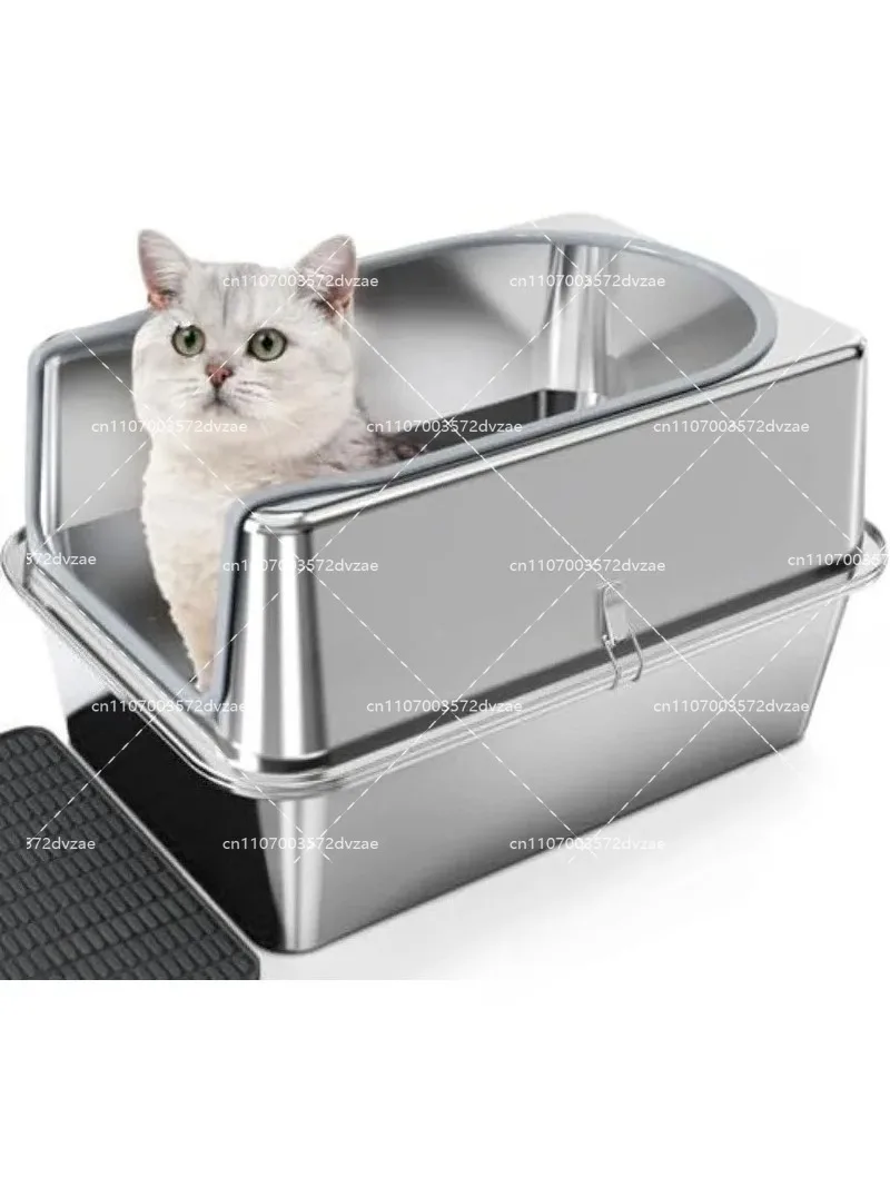 Extra-Large 60cm Cat Litter Box Stainless Steel Cat Poop Tray Raised Fence Cat Toilet Odor-Proof Anti-Splash Pet Litter Box
Extra-Large 60cm Cat Litter Box Stainless Steel Cat Poop Tray Raised Fence Cat Toilet Odor-Proof Anti-Splash Pet Litter Box