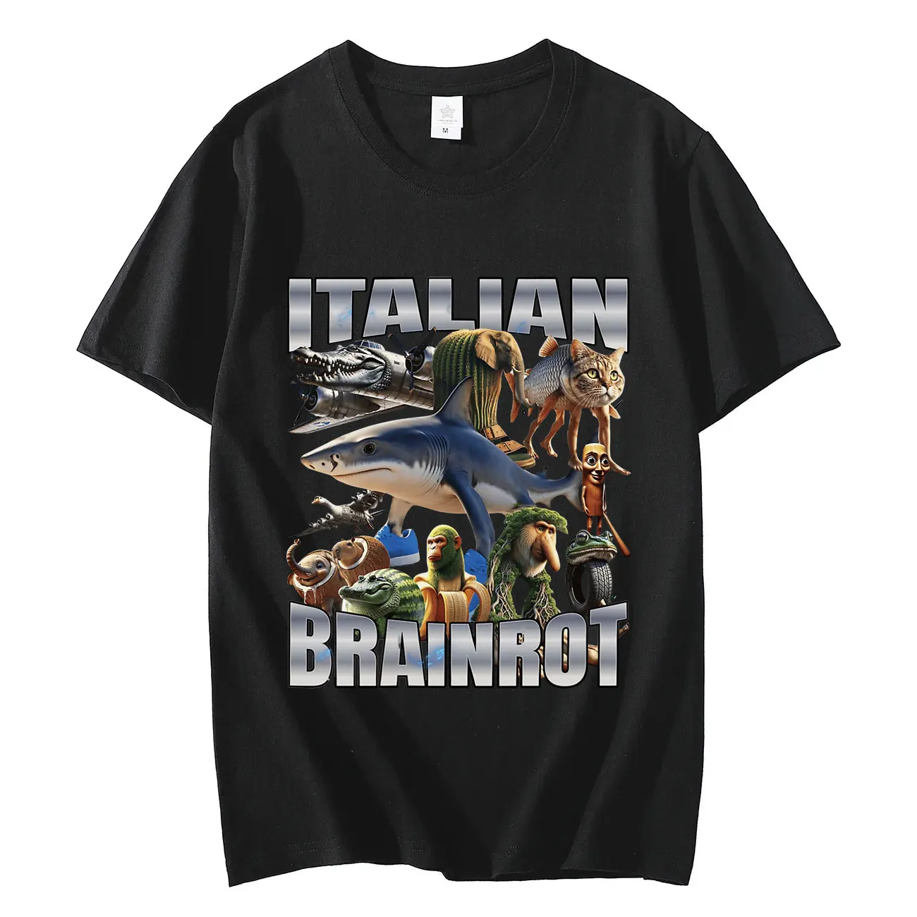 Funny Italian Brainrot Meme T Shirt Men's Women's Fashion Cartoon Short Sleeve T-shirt High Quality Cotton Oversized T-shirts
Funny Italian Brainrot Meme T Shirt Men's Women's Fashion Cartoon Short Sleeve T-shirt High Quality Cotton Oversized T-shirts