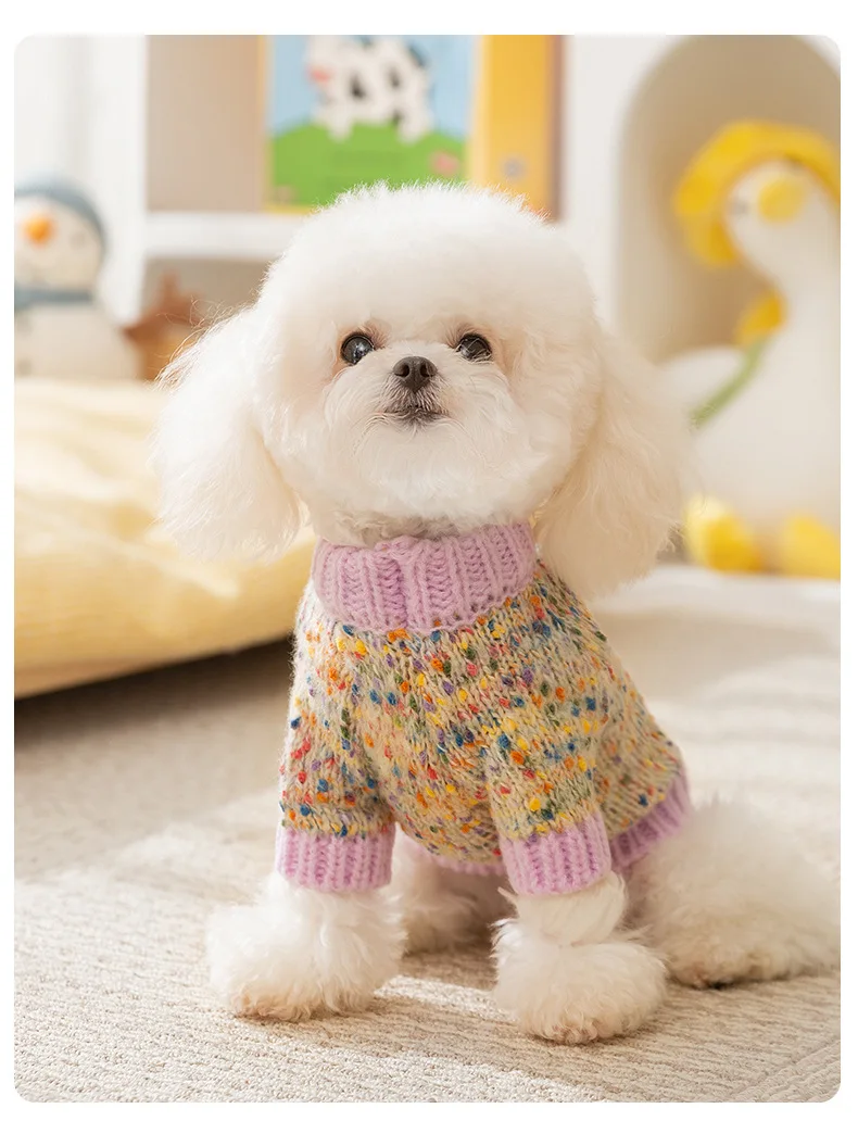 Autumn and Winter Pet Dot Little Flower Sweater Comfortable Warm Dog Clothes Teddy Cat Clothing Puppy Clothes for Small Dogs
Autumn and Winter Pet Dot Little Flower Sweater Comfortable Warm Dog Clothes Teddy Cat Clothing Puppy Clothes for Small Dogs