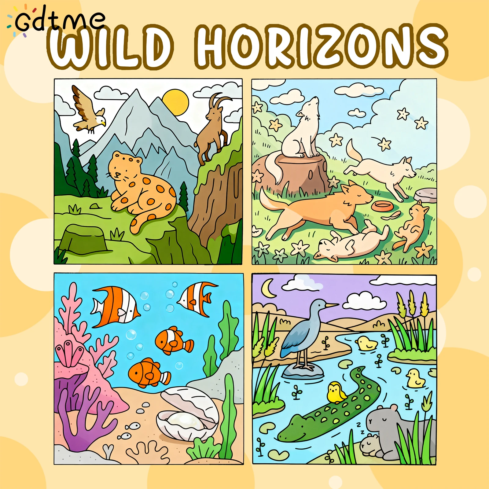 WILD HORIZONS Книжка-раскраска для взрослых с милыми уютными ежедневными занятиями для релаксации DIY Живопись Книги для рисования
WILD HORIZONS Книжка-раскраска для взрослых с милыми уютными ежедневными занятиями для релаксации DIY Живопись Книги для рисования 