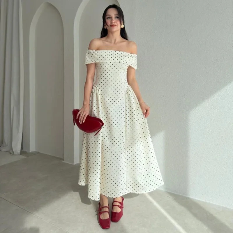 2026 Spring Summer New Womens Fashion Elegant Solid Color Short Sleeve Tube Top Open Back Polka Dot Dress
2026 Spring Summer New Womens Fashion Elegant Solid Color Short Sleeve Tube Top Open Back Polka Dot Dress