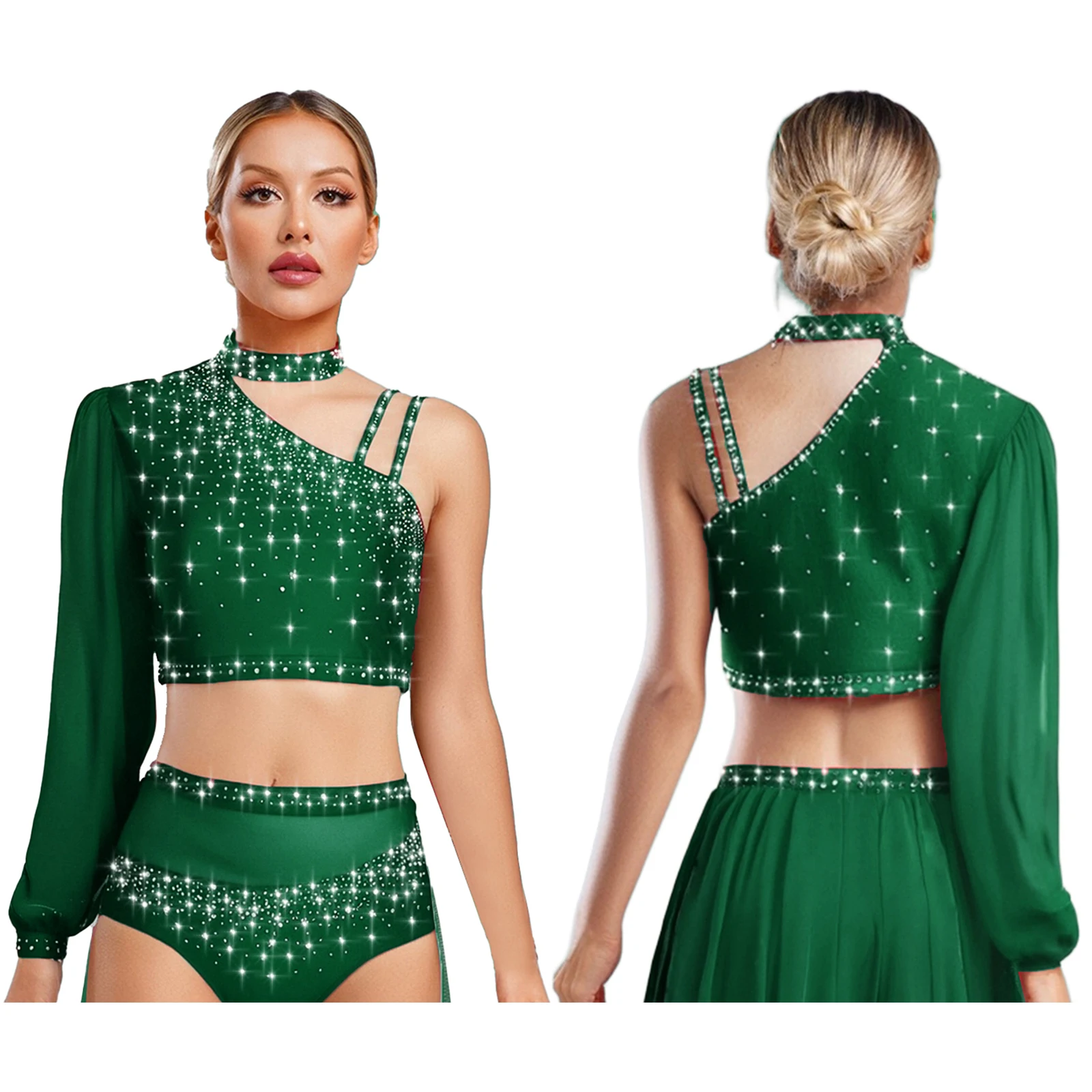 Women Latin Jazz Salsa Rumba Dance Costume Rhinestones Halter Mesh Crop Tops Or Dance Skirted Shorts Samba Modern Dancewear
Women Latin Jazz Salsa Rumba Dance Costume Rhinestones Halter Mesh Crop Tops Or Dance Skirted Shorts Samba Modern Dancewear