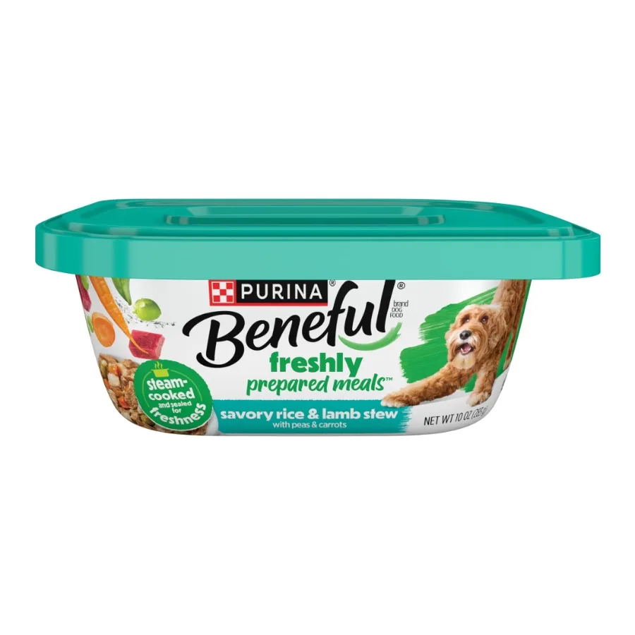 Purina Freshly Prepared Meals Wet Dog Food, Savory Rice and Lamb Stew with Carrots and Peas, 10 oz, 8 Pack
Purina Freshly Prepared Meals Wet Dog Food, Savory Rice and Lamb Stew with Carrots and Peas, 10 oz, 8 Pack