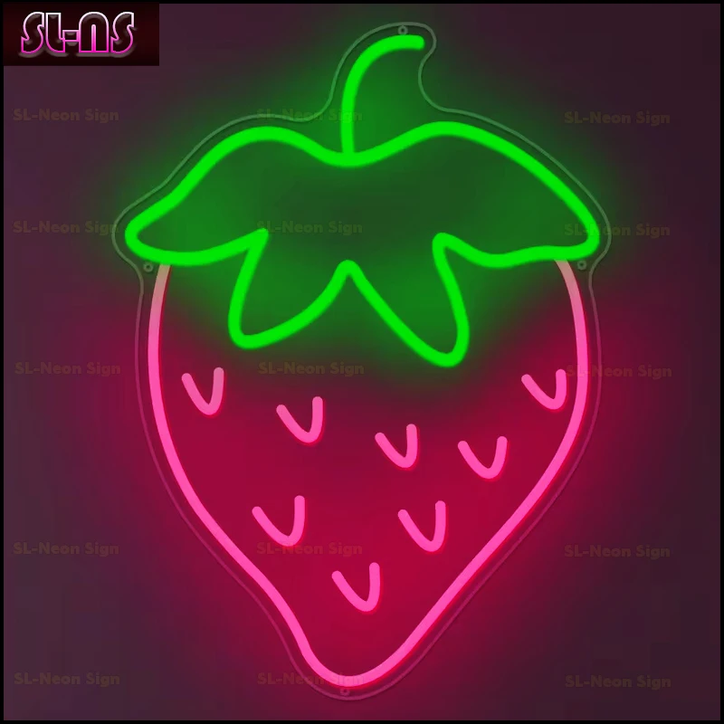 Strawberry Neon Sign Red Green Strawberry Led Sign Fruit Shape Neon Light for Bedroom Wall Decor, Bar, Fruit Shop, Restaurant
Strawberry Neon Sign Red Green Strawberry Led Sign Fruit Shape Neon Light for Bedroom Wall Decor, Bar, Fruit Shop, Restaurant