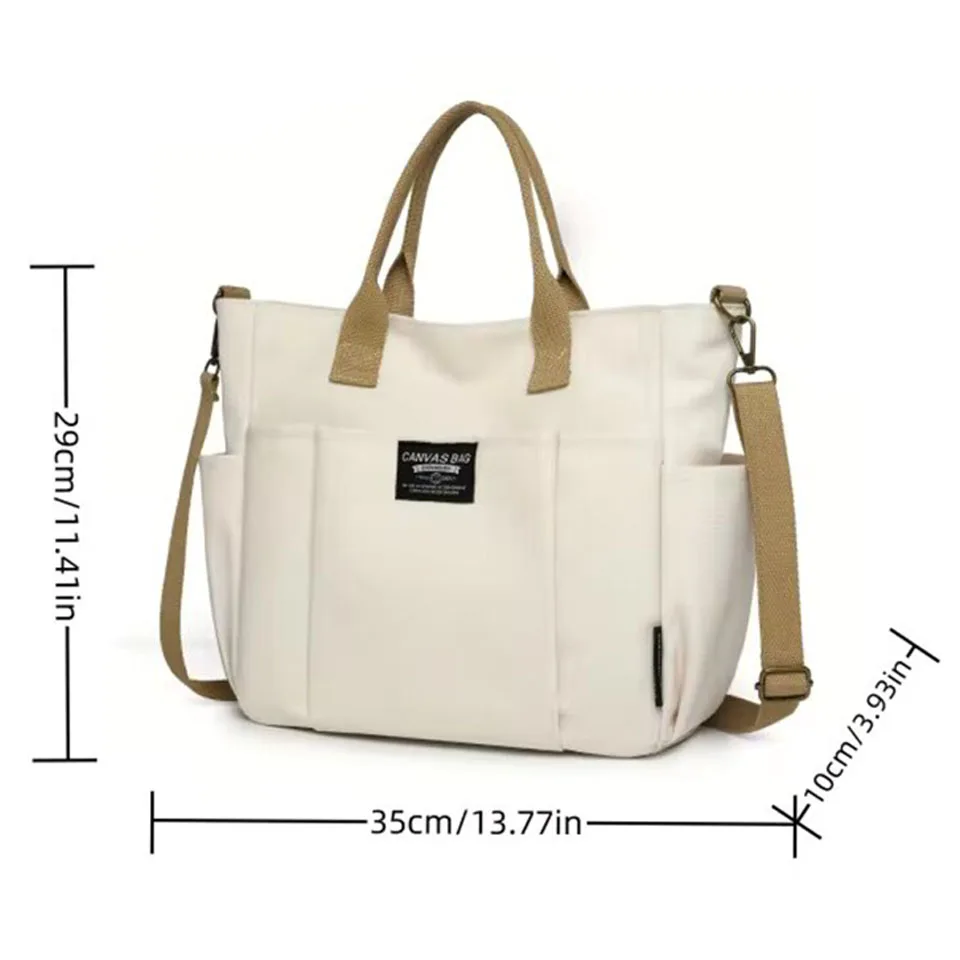 Daily women's commuting and dating large tote bag, multi pocket functional retro hand-held canvas single shoulder backpack, lightweight crossbody bag, fashionable and simple
Daily women's commuting and dating large tote bag, multi pocket functional retro hand-held canvas single shoulder backpack, lightweight crossbody bag, fashionable and simple
