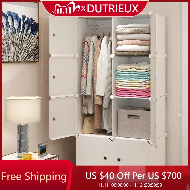 Clothes Cupboard Wardrobe Storage Organizer Plastic Open Modern Wardrobe Minimalist Cheap Modular Vestidores Hotel Furniture
Clothes Cupboard Wardrobe Storage Organizer Plastic Open Modern Wardrobe Minimalist Cheap Modular Vestidores Hotel Furniture