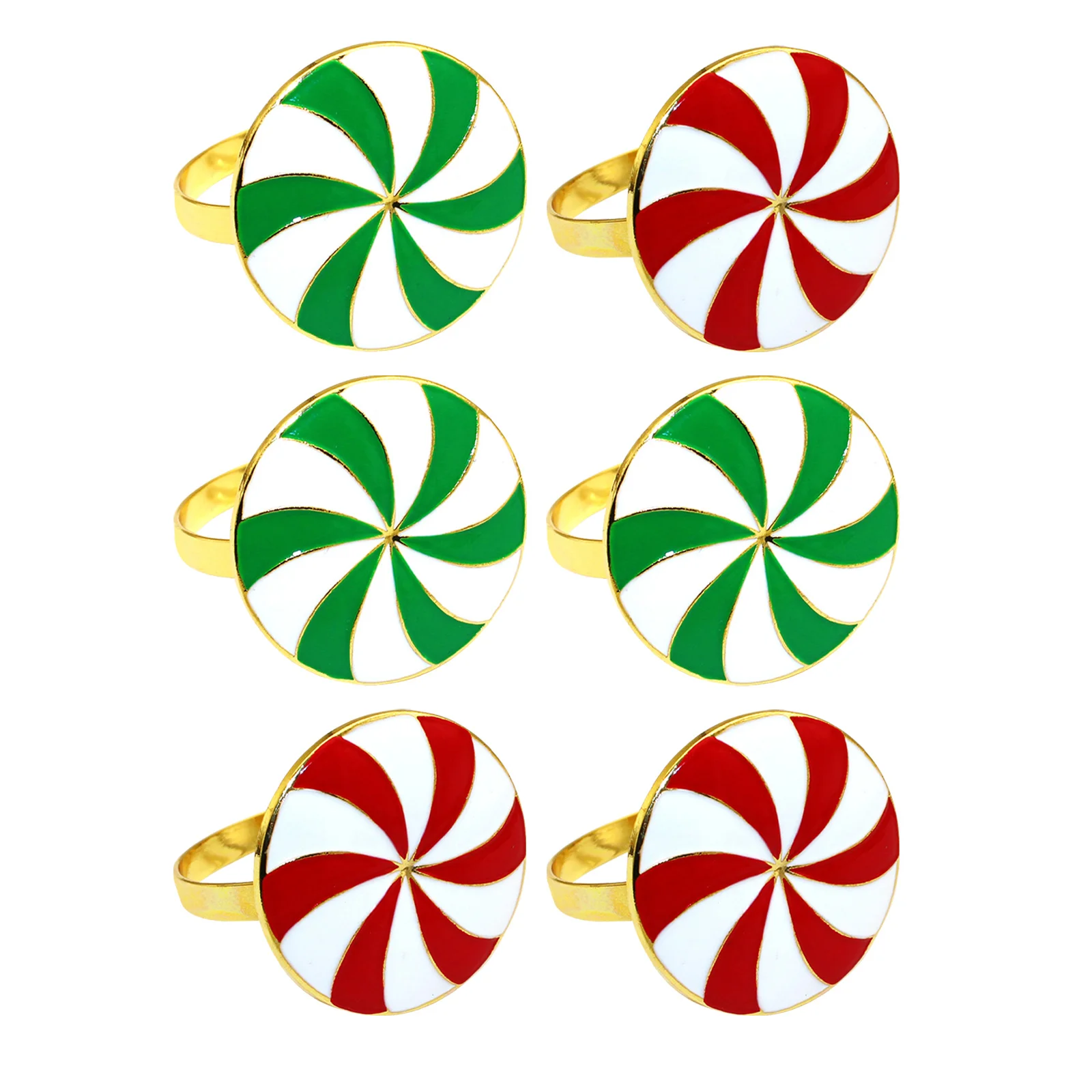 6pcs Candy Shaped Rings Metal Holiday Serviette Buckles Christmas Table Decor Reusable Festive Napkin Holders Party Gatherings
6pcs Candy Shaped Rings Metal Holiday Serviette Buckles Christmas Table Decor Reusable Festive Napkin Holders Party Gatherings