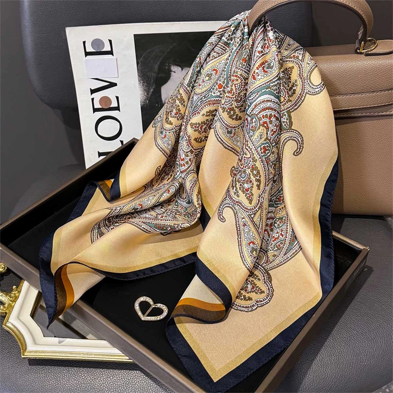 100% Twill Silk Square Scarf for Women 65cm Neck Tie Neckerchief Double side Female Foulard Headband Hijab Shawl Bandana
100% Twill Silk Square Scarf for Women 65cm Neck Tie Neckerchief Double side Female Foulard Headband Hijab Shawl Bandana