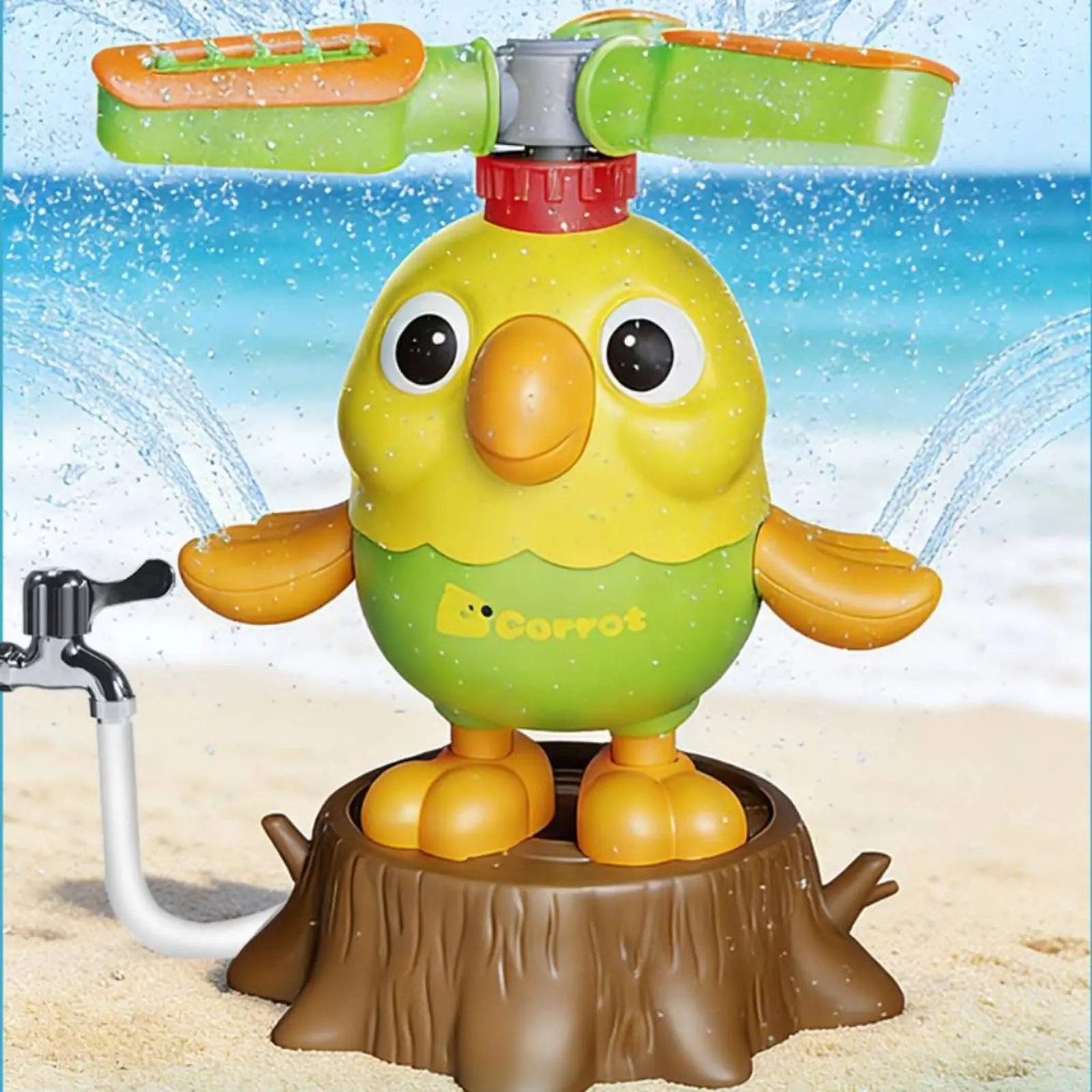 Parrot Sprinkler Hose Connected Parrot Spray Toy Rotating Sprinkler Toy Gift Idea 4-in-1 for Beach, Outdoor
Parrot Sprinkler Hose Connected Parrot Spray Toy Rotating Sprinkler Toy Gift Idea 4-in-1 for Beach, Outdoor