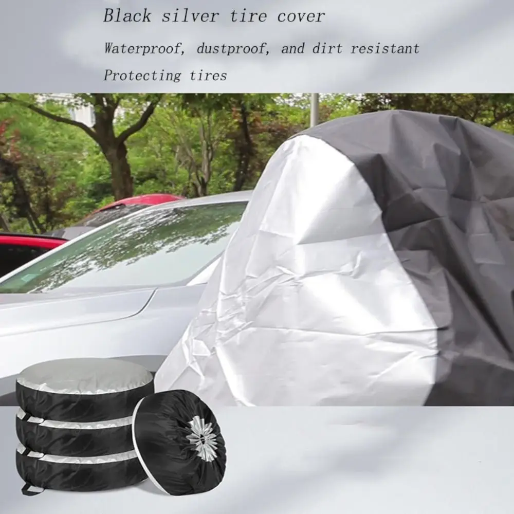 Silver Black Tire Cover Case 210D Oxford Cloth Waterproof Wheel Storage Protector Dust-proof Scratch Protector Spare Tire Cover
Silver Black Tire Cover Case 210D Oxford Cloth Waterproof Wheel Storage Protector Dust-proof Scratch Protector Spare Tire Cover
