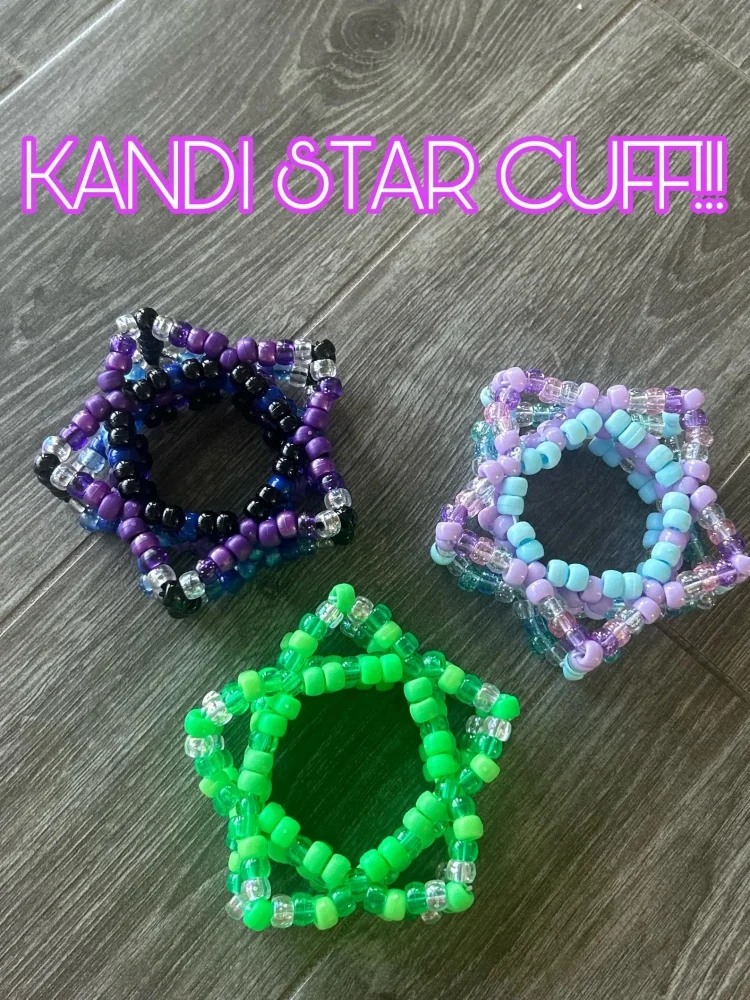 Kandi Star Cuff Bracelet, Premade or Customizable, Perfect Party Favors, Birthday Gift, Christmas Gift, Festival and Rave, Handm
Kandi Star Cuff Bracelet, Premade or Customizable, Perfect Party Favors, Birthday Gift, Christmas Gift, Festival and Rave, Handm