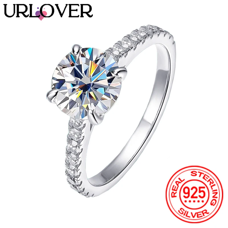 URLOVER 3ct D Color All Moissanite Ring s925 Sliver Plated 18k White Gold Wedding Band Engagement Rings For Women Fine Jewelry
URLOVER 3ct D Color All Moissanite Ring s925 Sliver Plated 18k White Gold Wedding Band Engagement Rings For Women Fine Jewelry