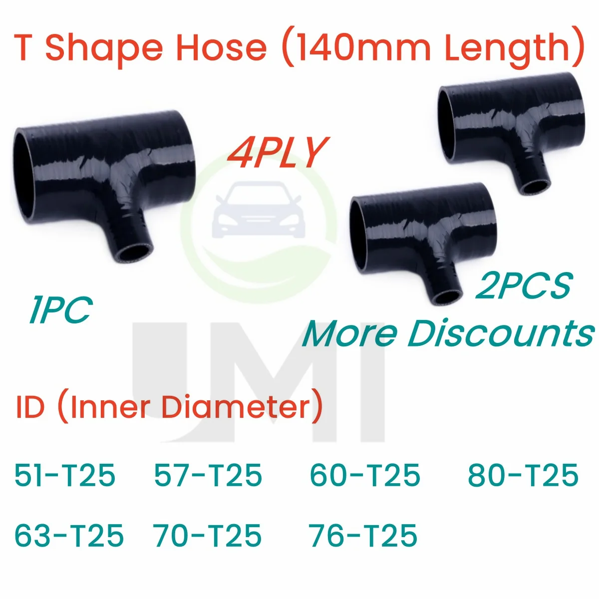 Black 2" 2.5" 2.75" 3" T Piece 51mm 57mm 60mm 63mm 70mm 76mm 80mm T Shape Silicone Straight Hose for 25mm ID BOV 1PC 2PCS 4PLY
Black 2" 2.5" 2.75" 3" T Piece 51mm 57mm 60mm 63mm 70mm 76mm 80mm T Shape Silicone Straight Hose for 25mm ID BOV 1PC 2PCS 4PLY