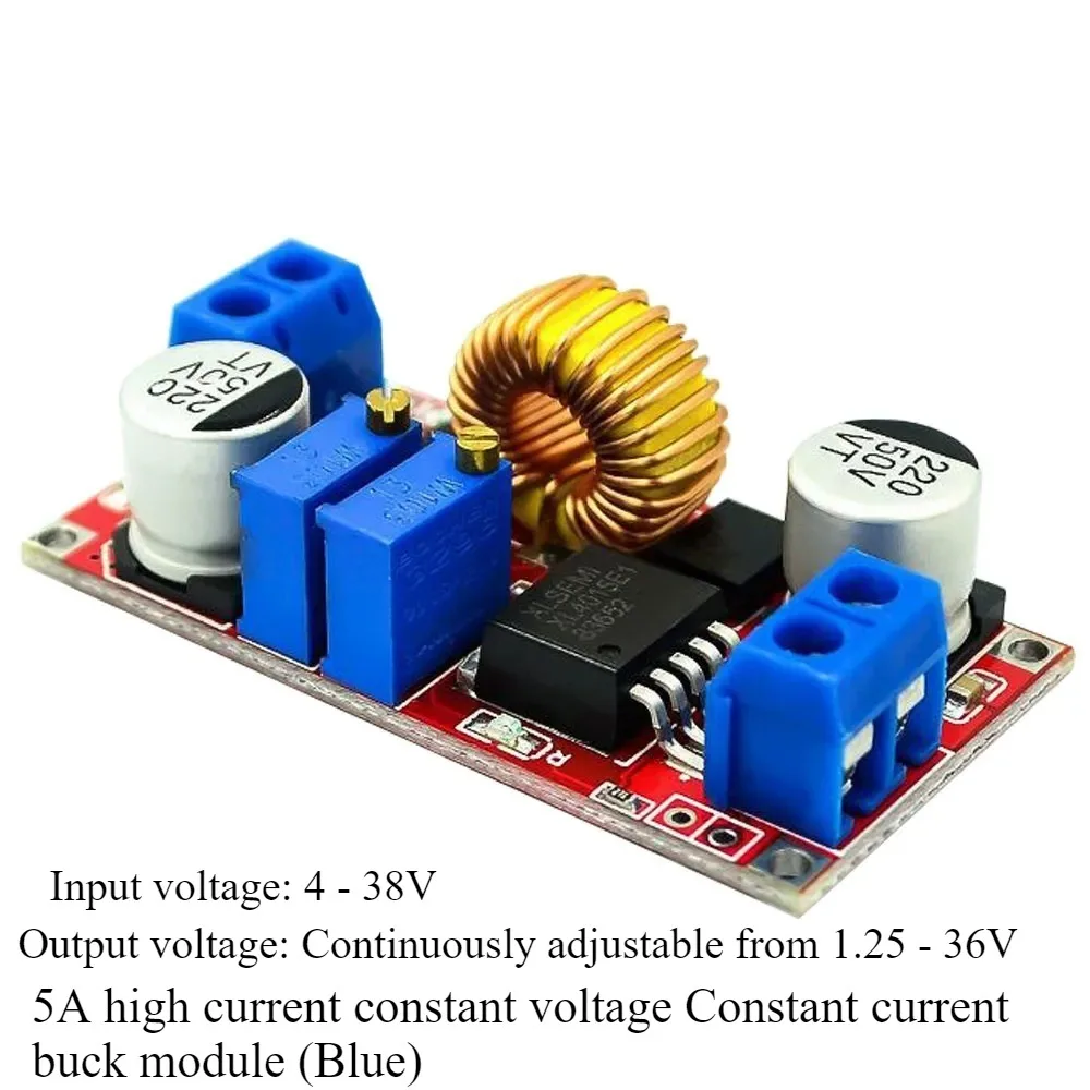 XL4015 5A Step-Down Power Module CC/CV Adjustable for Lithium Battery Charging LED Driver, High Efficiency DC-DC Converter
XL4015 5A Step-Down Power Module CC/CV Adjustable for Lithium Battery Charging LED Driver, High Efficiency DC-DC Converter