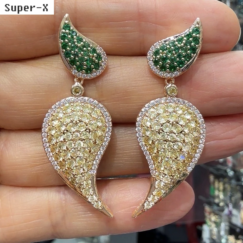 zircon earrings for women shiny jewelry Gala event party earrings silver gold color green leaf heart pendant gift for women
zircon earrings for women shiny jewelry Gala event party earrings silver gold color green leaf heart pendant gift for women